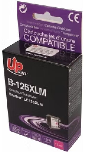 Patron bojë Uprint Brother LC125XLM, magenta, kapacitet i lartë