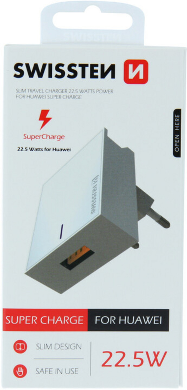 Karikues SWISSTEN për Huawei me teknologji SuperCharger, 22.5W, i bardhë