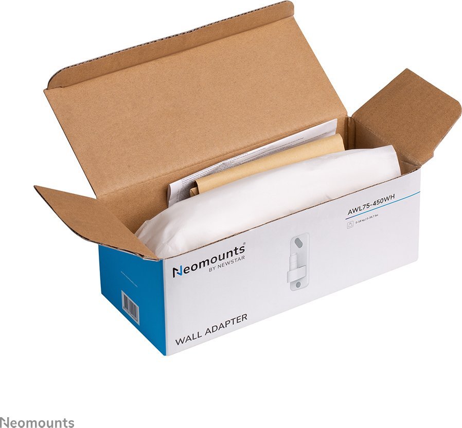 Ѕидна плоча Neomounts AWL75-450WH, адаптер за монтирање, бела