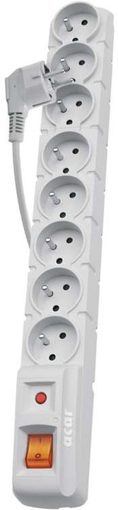 Kabllo zgjatëse Emos, 8 priza, 1.5m, ngjyrë hiri