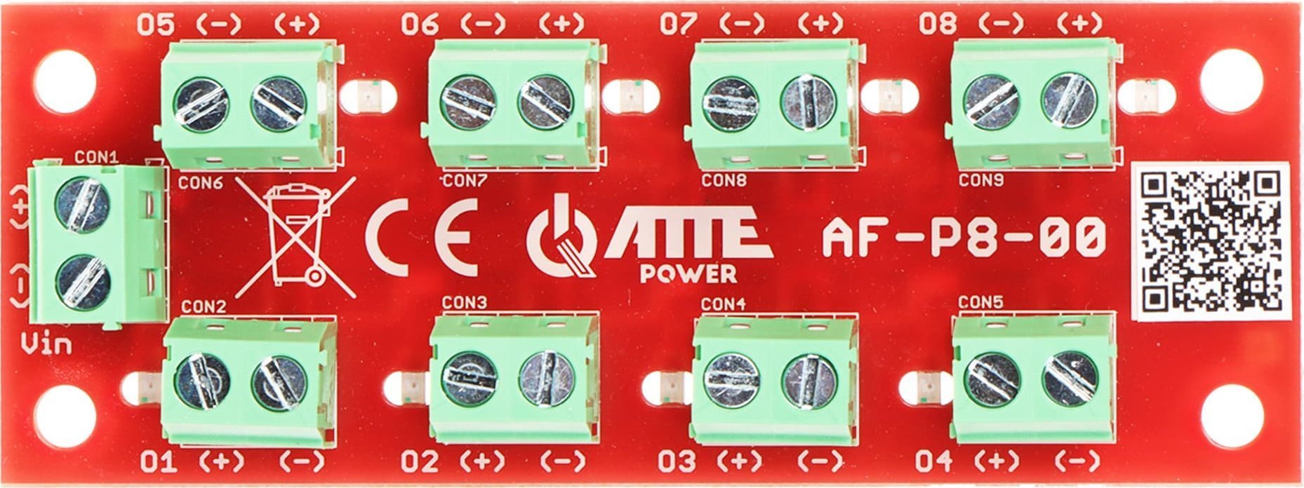 Modul shpërndarës energjie ATTE Power AF-P8-00-OF, 8 kanale, me siguresa polimerike