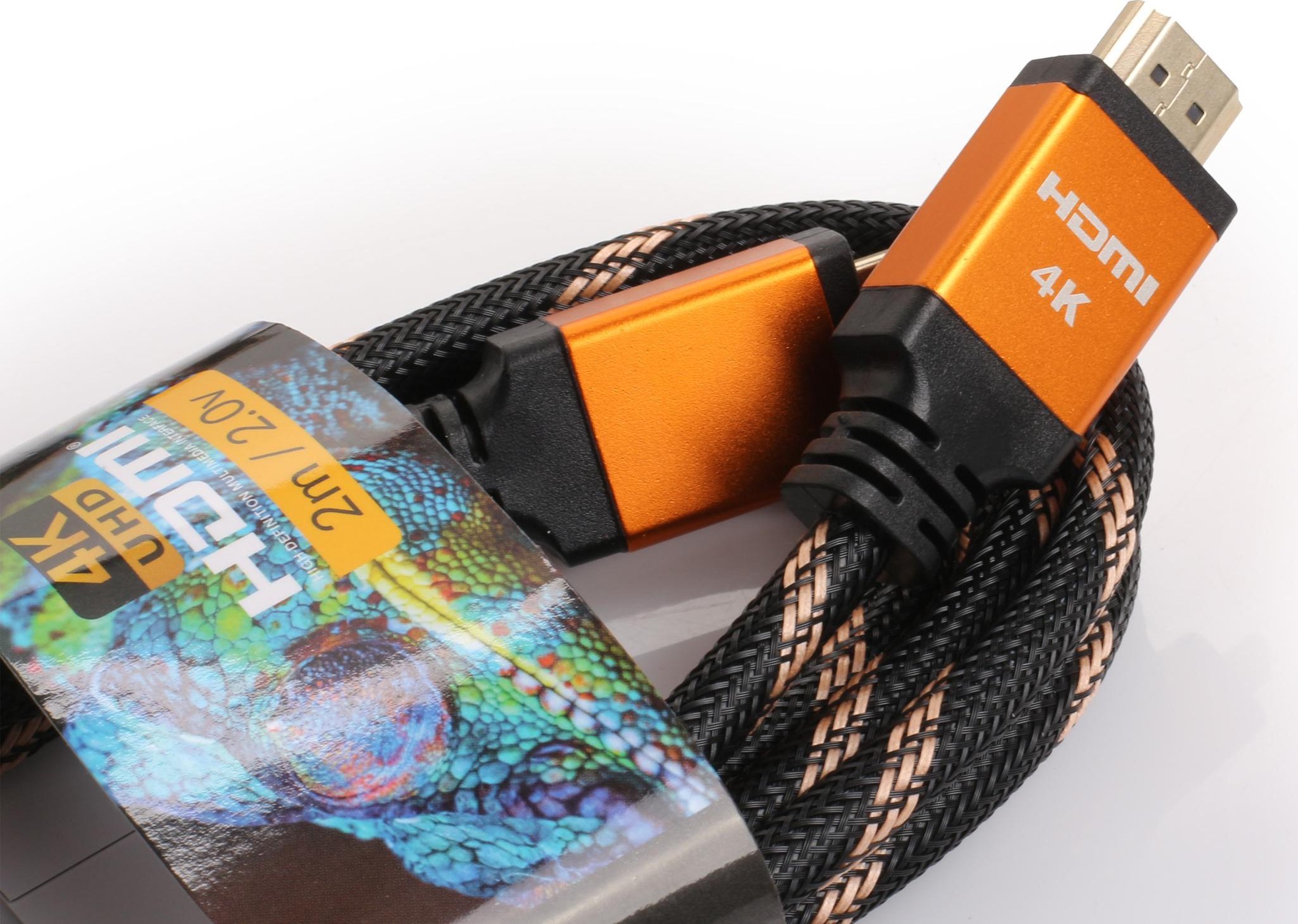 Kabllo HDMI Opticum RED 27950, 3m, 4K UHD, portokalli