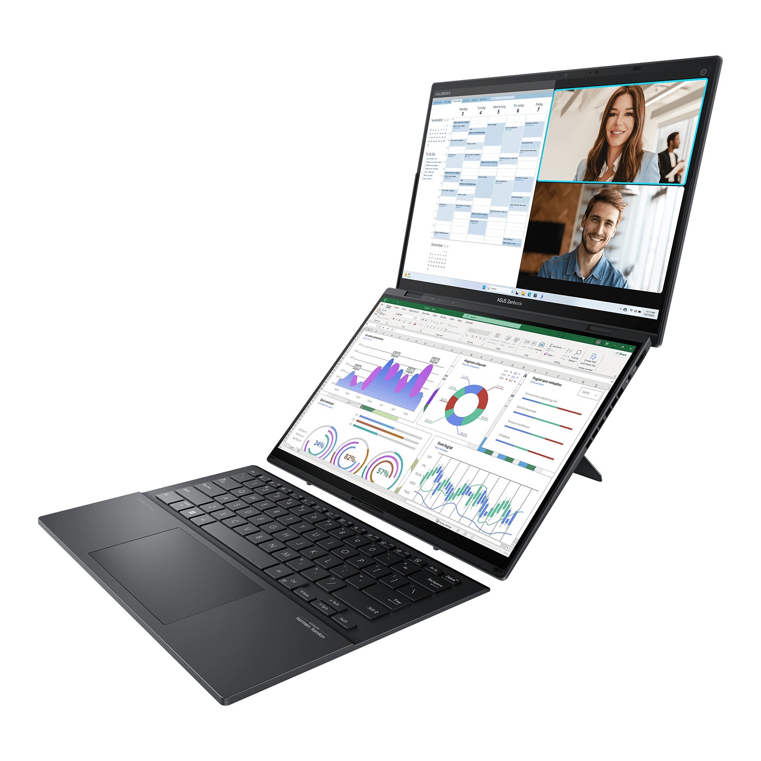Laptop ASUS Zenbook Duo 14″ OLED (UX8406CA), Intel Core Ultra 7 255H, 32 GB RAM, 1 TB SSD, i hirtë