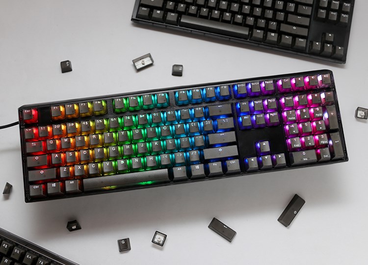 Tastierë Ducky One 3 Aura Full Size, Cherry MX Silent Red, RGB, e zezë