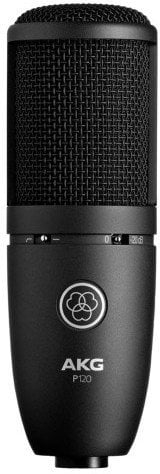 Кондензаторски микрофон AKG Perception P120, дијафрагма 2/3\", пад -20 dB, сребрен