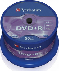 Disk Verbatim DVD+R, 4.7GB, 16x, 50 copë
