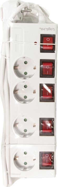 Shtepshija LogiLink LPS252, 4 priza, kabllo 1.5m, e bardhë