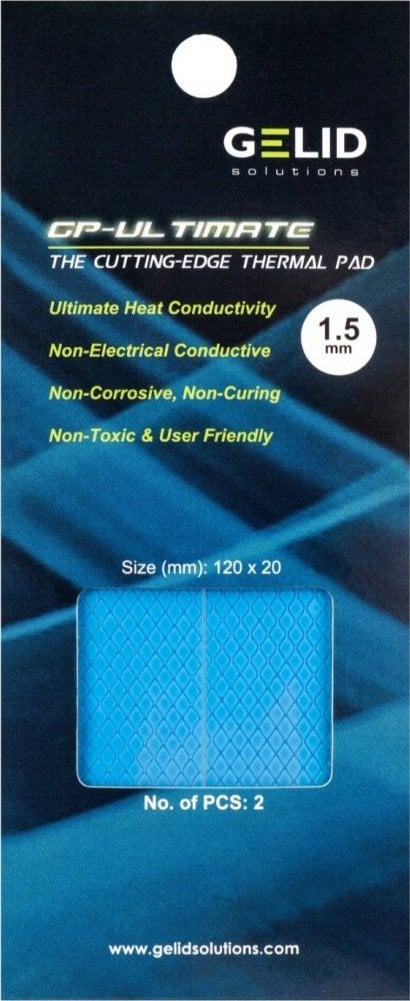 Pad termik Gelid Solutions GP-Ultimate, 120x20mm, 1.5mm, set 2 copë