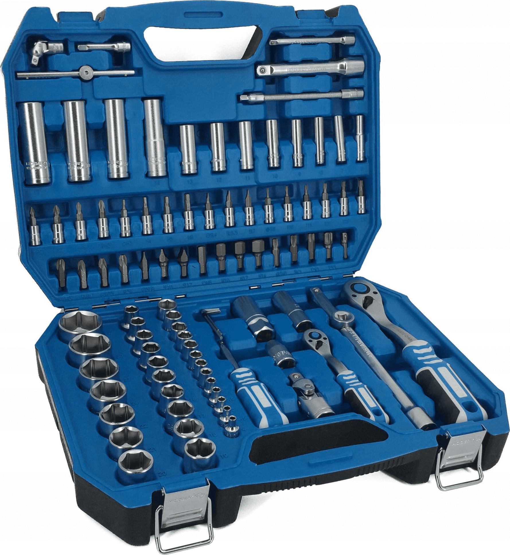 Set veglash Högert Technik HT1R426, 95 pjesë, çelik CrMo, me valixhe plastike