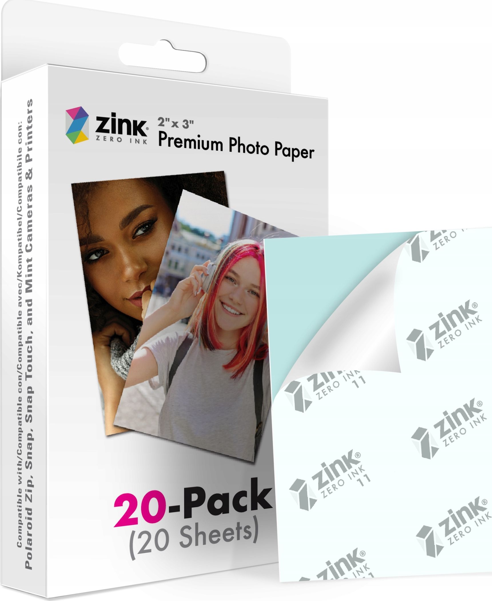 Letër printimi Zink Instant Insert SB6593, 7.6x5 cm, 20 fletë, shumëngjyrëshe