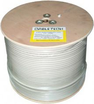 Kabllo koaksiale Cabletech F690 BV, 1.0mm, bobinë 305m, e bardhë