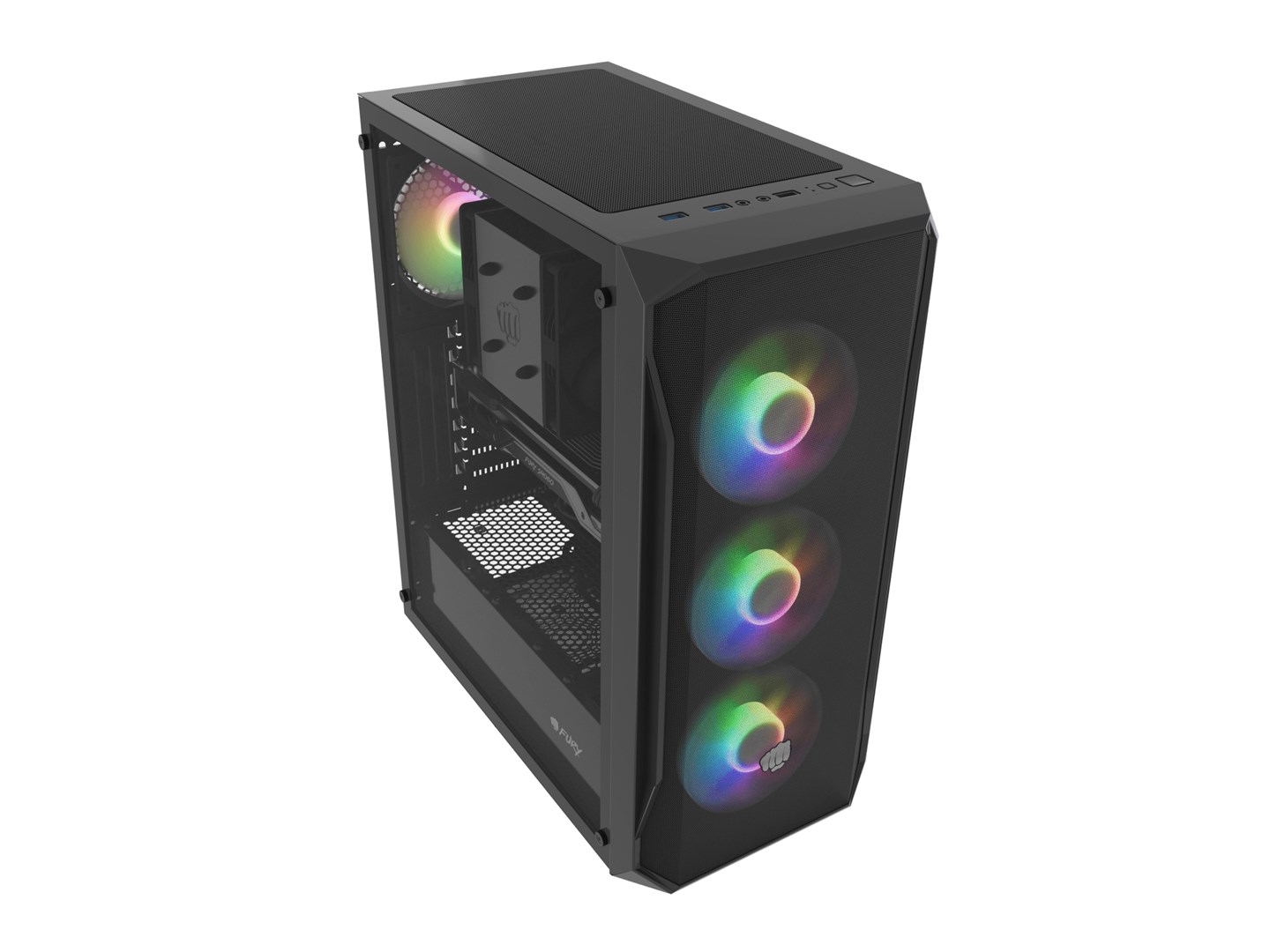 Kasë Fury Shobo SH4F RGB, ATX, e zezë
