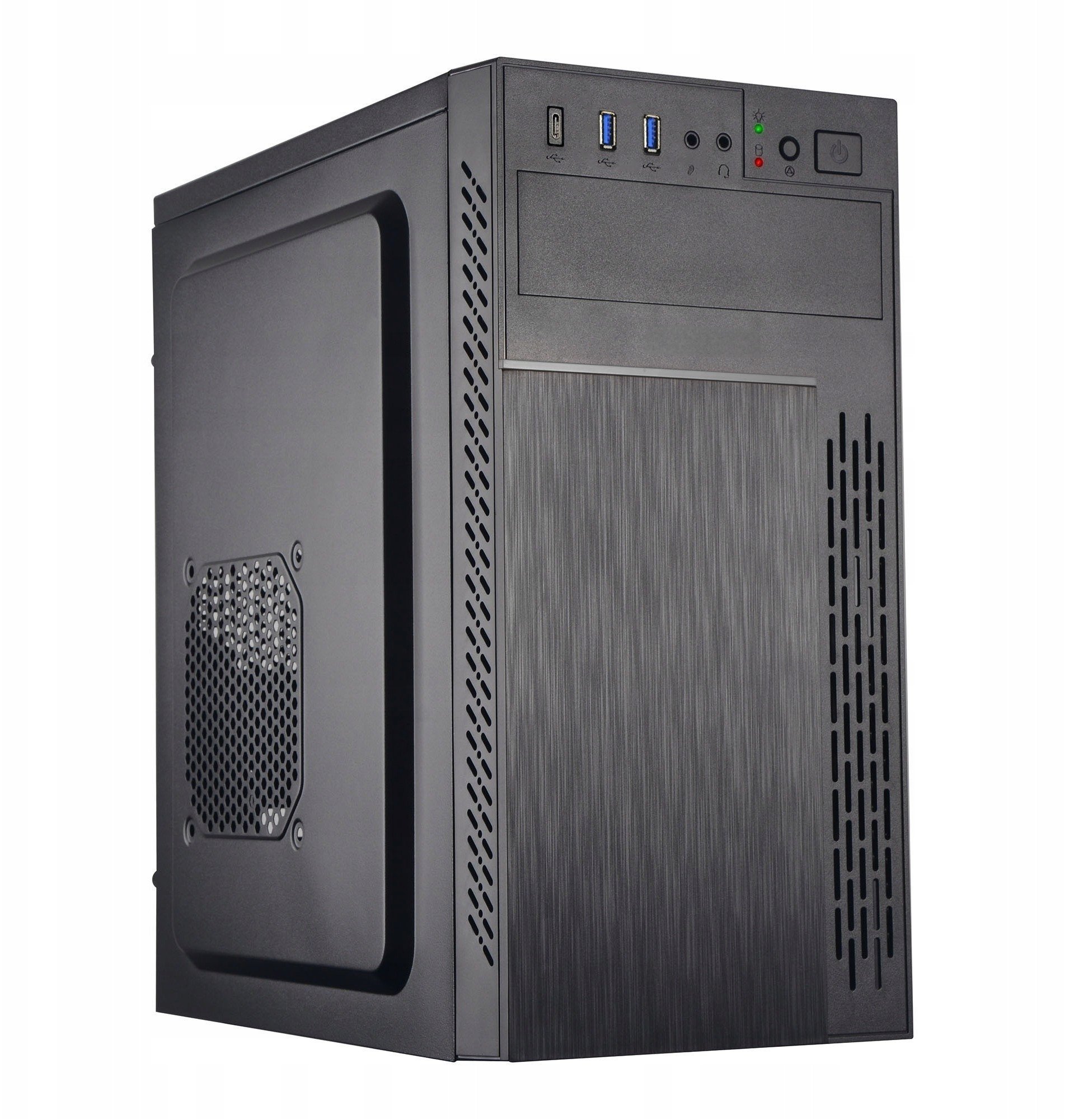 Куќиште за компјутер Eurocase ML N6-505B, MIDI Tower, USB-C, црно