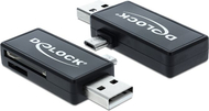 Lexues karte Delock USB 2.0/microUSB, i zi