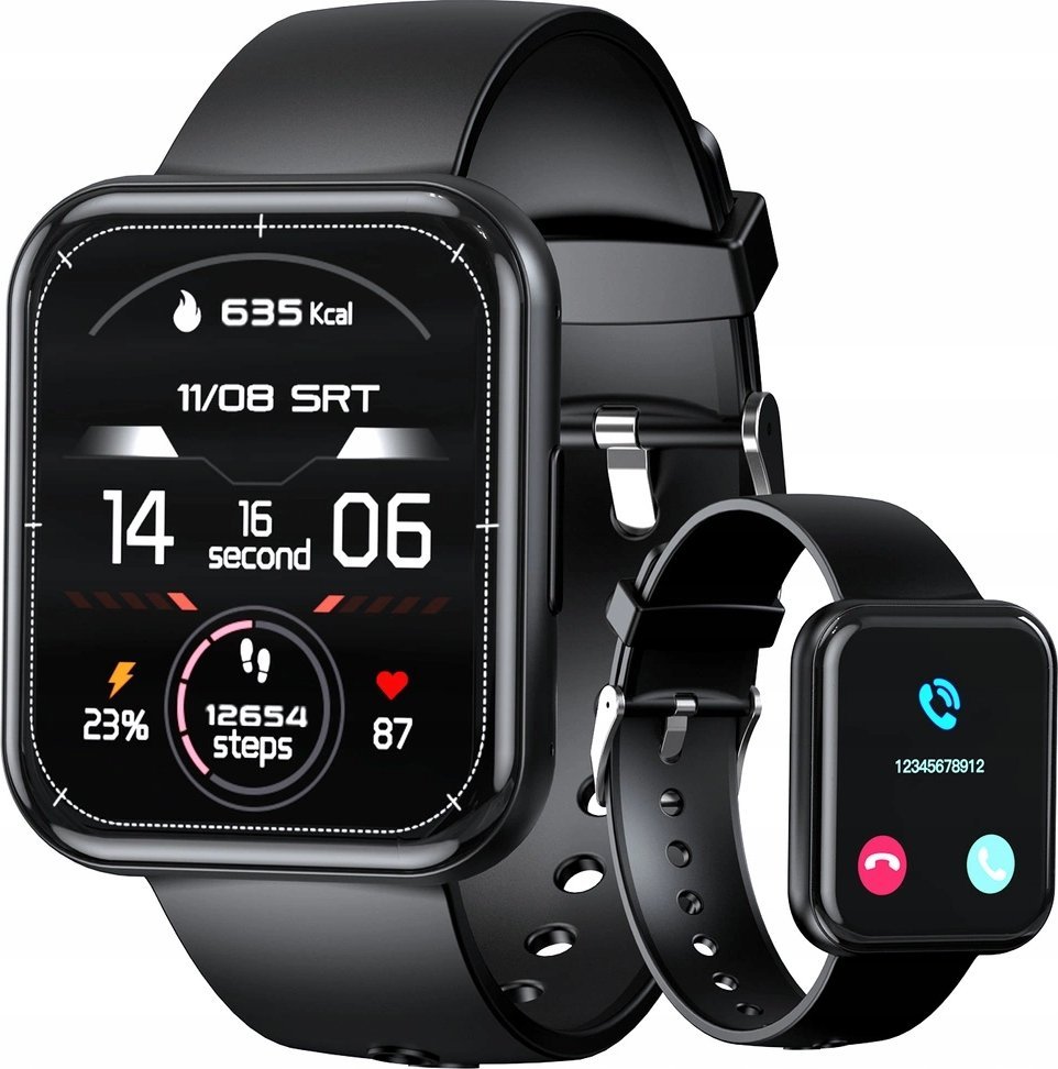 Smartwatch Choetech WT001, ekran 1.91", IP67, karikim wireless, i zi