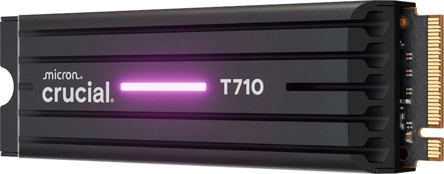 SSD Crucial T710, 4TB, NVMe PCIe 5.0 M.2, me heatsink