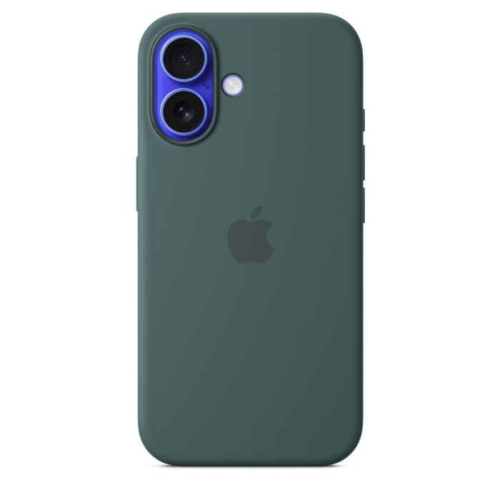 Apple iPhone 16 Silicone Case with MagSafe, Lake Green (Seasonal)