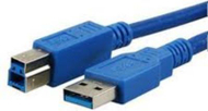 Kabllo MediaRange USB-A - USB-B, 3m, e kaltër