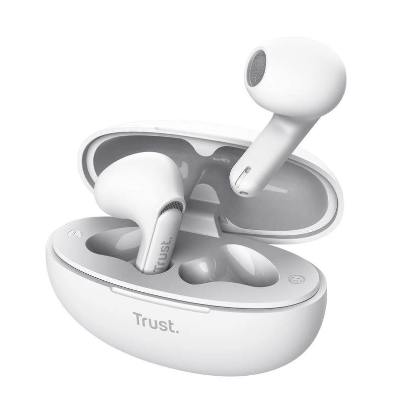Kufje Trust Yavi, TWS, Bluetooth, in-ear, të bardha