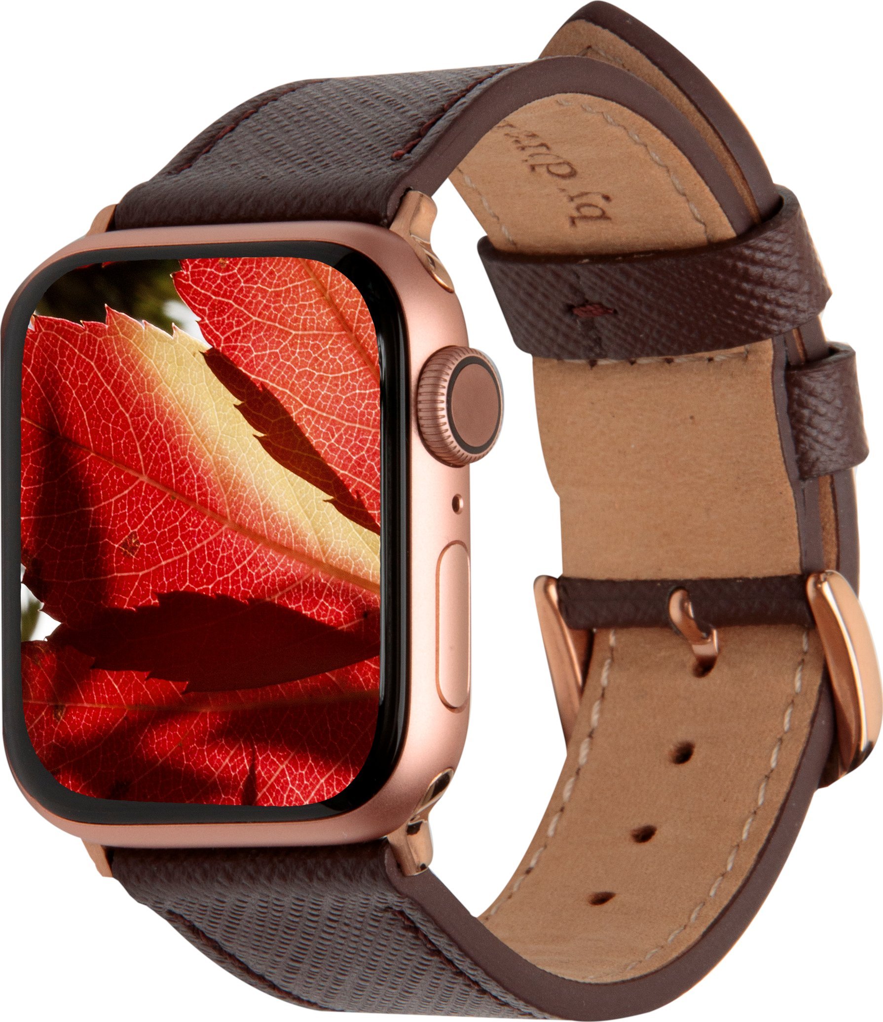 Rrip smartwatch Dbramante1928 Madrid, për Apple Watch, lëkurë, dark chocolate