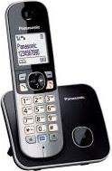 Telefon fiks pa tel Panasonic KX-TG6811, DECT, identifikim i thirrësit, i zi
