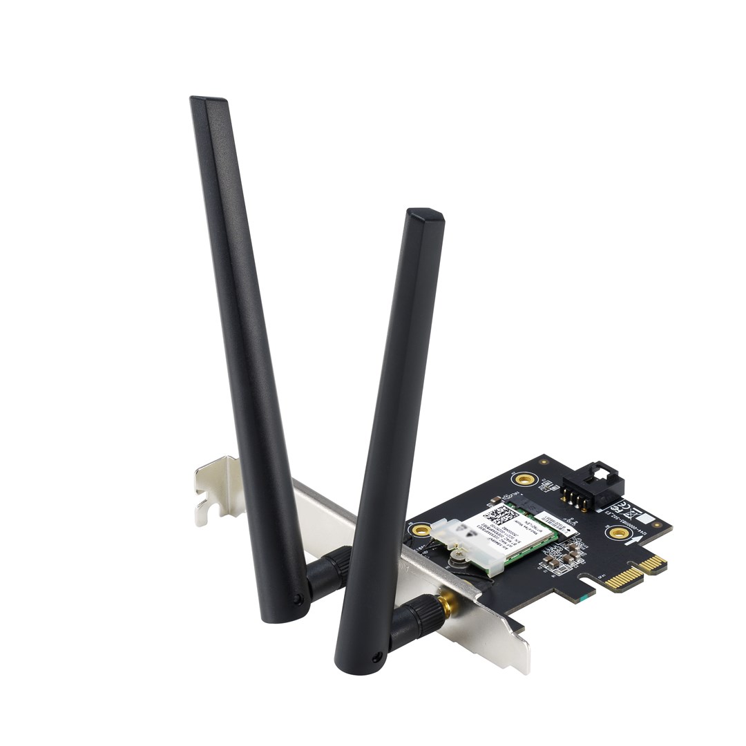 Kartë rrjeti Asus PCE-AX1800, PCIe, Wi-Fi 6, Bluetooth 5.2, 1775 Mbps, e zezë