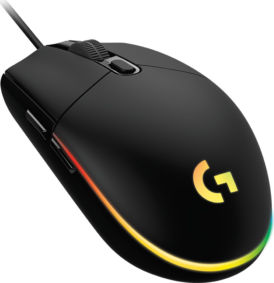 Глушец за игри Logitech G102 LIGHTSYNC, USB тип-A, 8000 DPI, црн