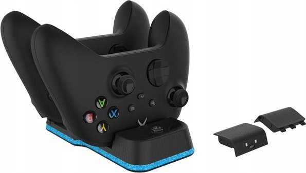 Stacion karikues JYS JYS-X129 për Xbox One Series X, 2 bateri 600mAh, USB Type-C, i zi