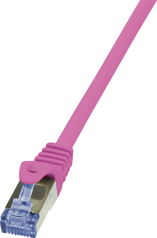 Kabllo për rrjet LogiLink Patchcord CQ3019S, Cat.6A, 0.25m, rozë