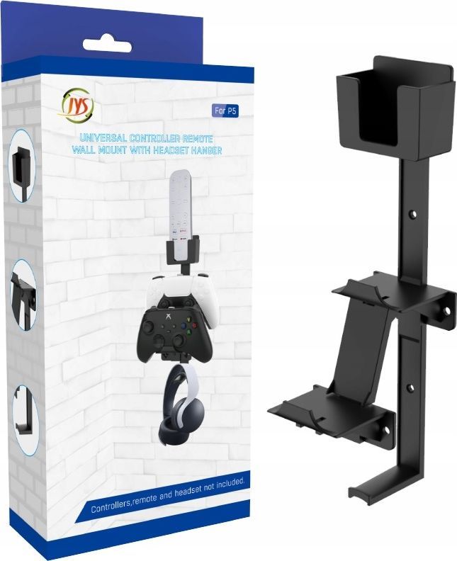 Varëse muri JYS 3në1 për aksesorë për PS5, PS4, Xbox, Nintendo Switch, e zezë