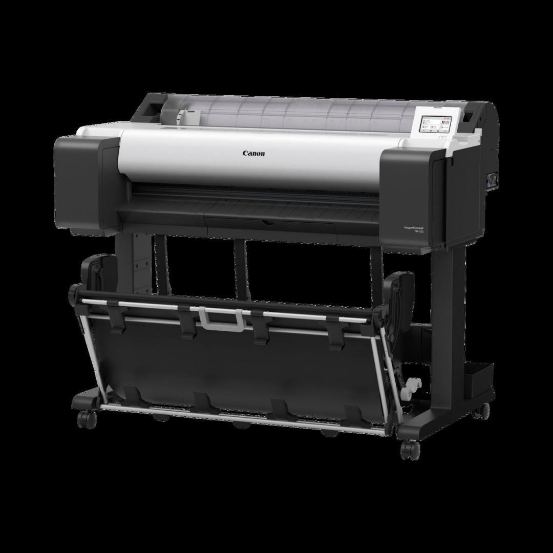 Plotter CAD Canon TM-350, format A0, piedestal i përfshirë, i bardhë