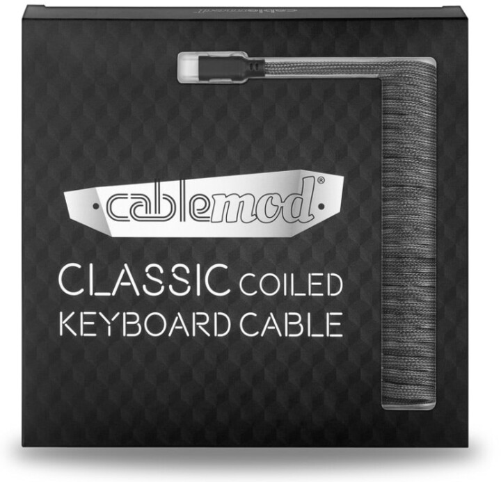 Кабел CableMod Classic Coiled Cable, USB-C/USB-A, 1,5m, Carbon Grey
