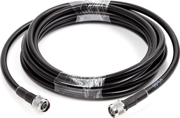 Kabllo koaksiale HiSmart LMR-400, 5 m, N-male në N-male, e zezë