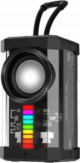 Блутут звучник Somostel H607, стерео поврзување, проѕирен