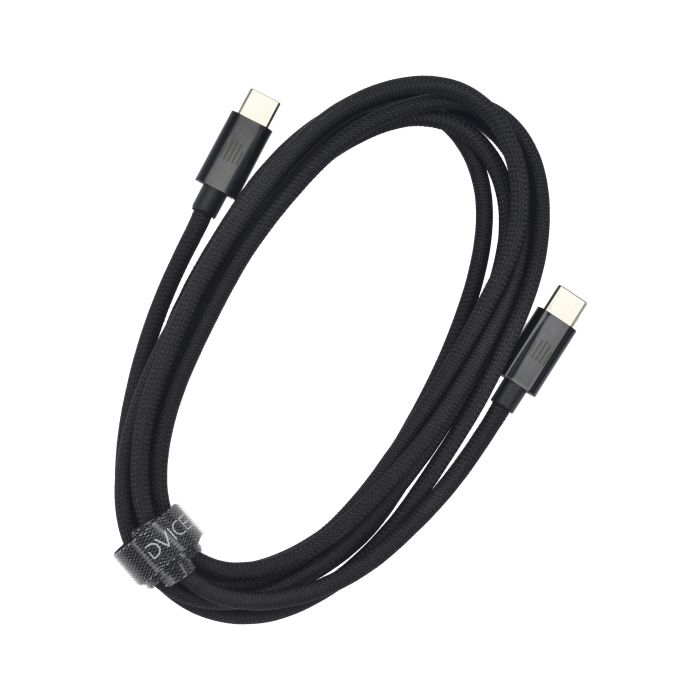 Dviced Cable USB-C To USB-C Nylon Textile 2M, Black