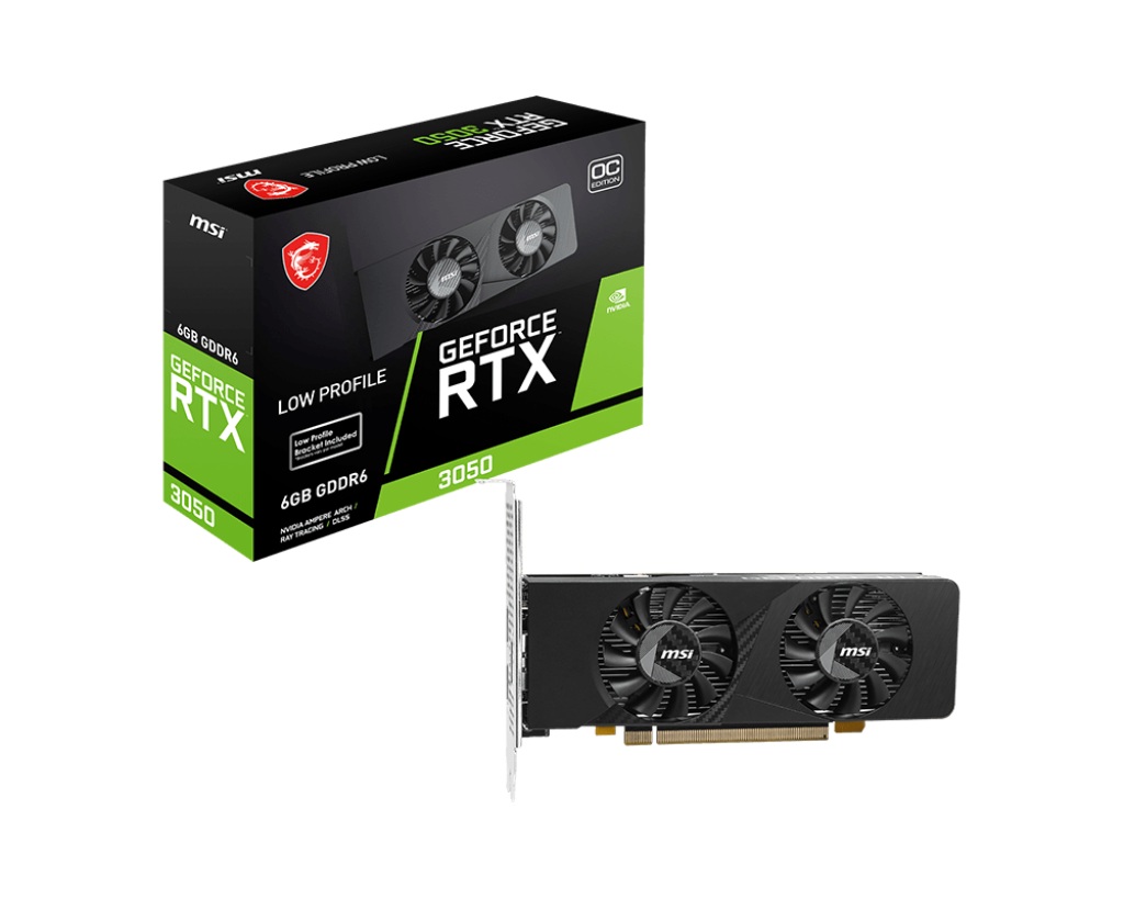 Kartë grafike MSI GeForce RTX 3050 LP E 6G OC, 6GB GDDR6, low profile