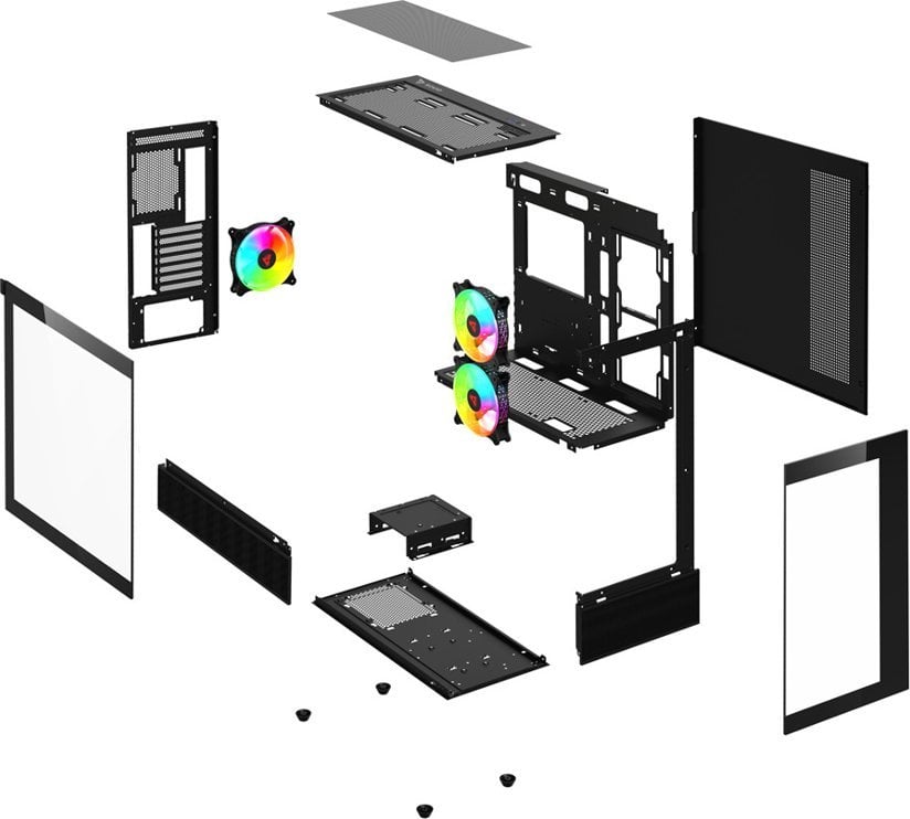 Kasë Savio Sigma X1 ARGB, e zezë, Midi Tower