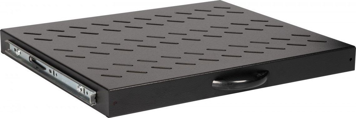 Rrafsh rrëshqitës për kabinet 19" LevelOne Equip EZVS-19-1-60-B, 1U, 60 cm, i zi
