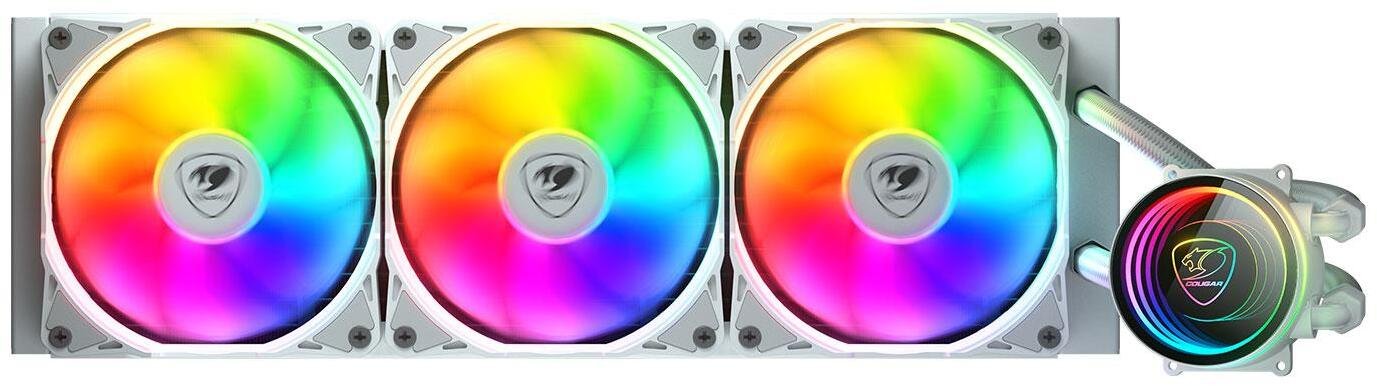 Ftohës uji për PC Cougar Poseidon Elite 360 ARGB, radiator 360 mm, ARGB, i bardhë