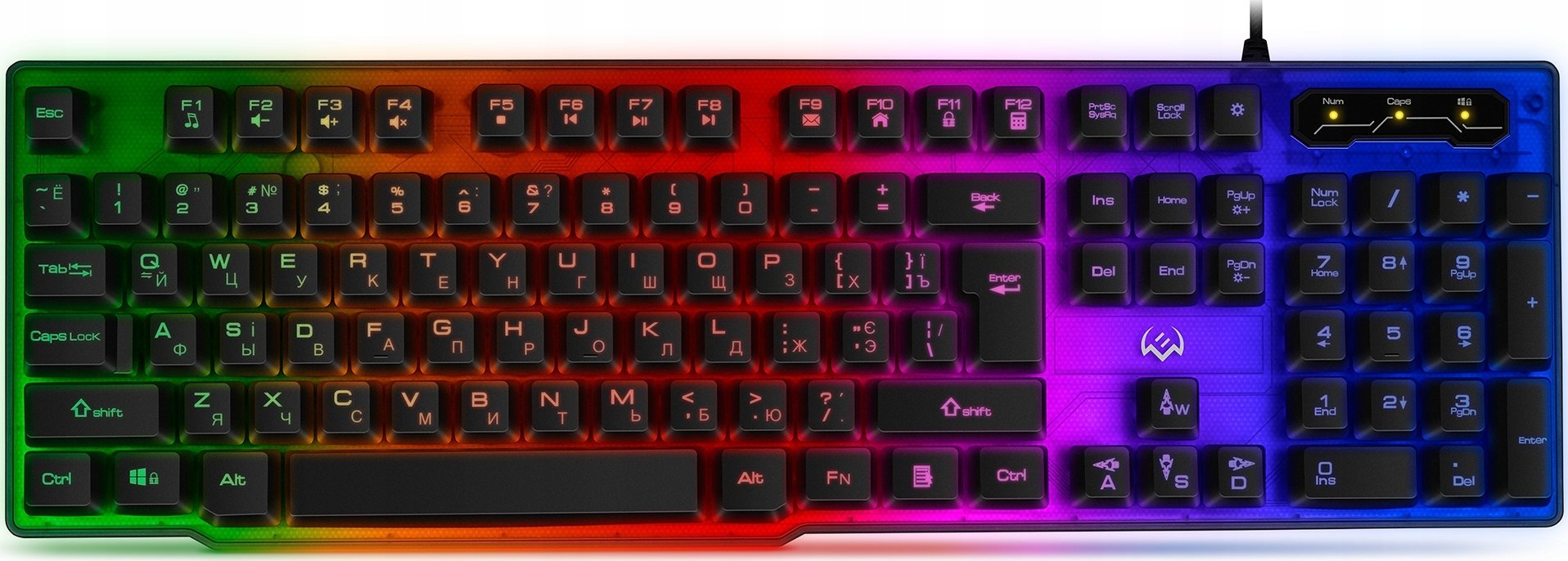 Гејминг тастатура Sven KB-G8500, 104 копчиња, со кабел, црна