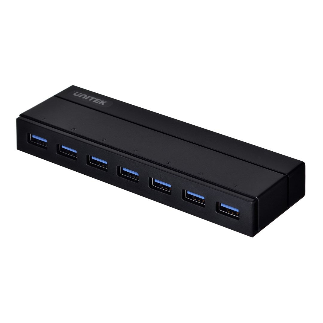 USB Hub Unitek Y-3184, 7x USB-A 3.0, 5 Gb/s, i zi