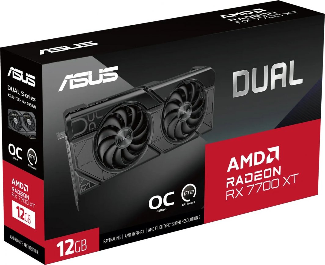 Kartelë grafike Asus Dual Radeon RX 7700 XT OC 12GB GDDR6