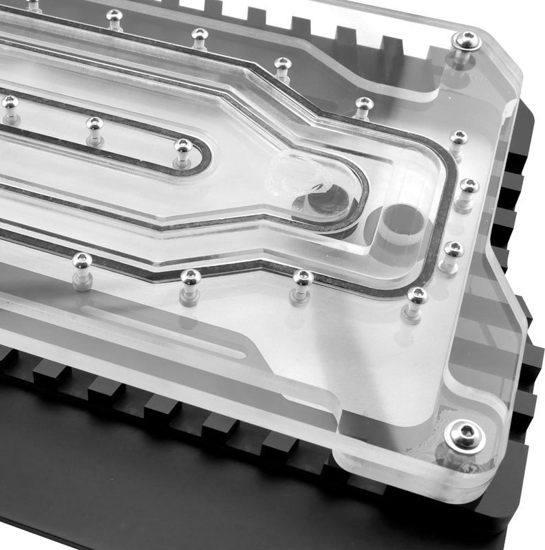 Distro plate Singularity Computers Spectre 2.0 Elite Front Manifold, akrilik, për radiator 360mm, i zi