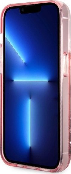 Mbulesë telefoni Karl Lagerfeld KLHCP14LLNCHCP, për iPhone 14 Pro 6.1", hardcase, rozë me shkëlqim