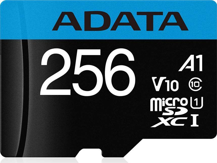Kartë memoristike Adata Premier microSDXC 256GB UHS1/CL10/A1 (AUSDX256GUICL10A1-RA1)
