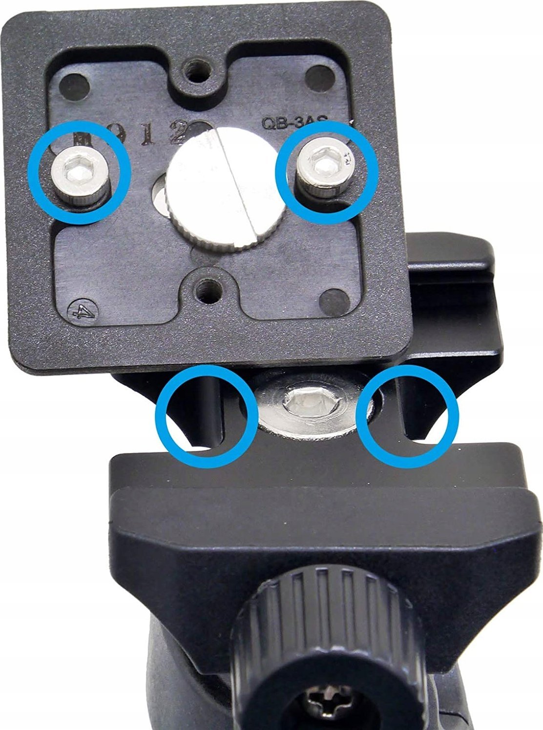 Плочка со брзо ослободување Велбон QB-3AS, завртка 1/4", компатибилна со Арка Свис, црна