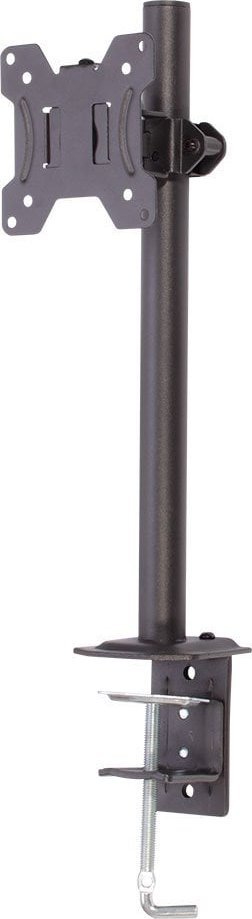 Mbajtës monitori Lindy Single Display Short Bracket, 17"-28", me kllapë tavoline, i zi