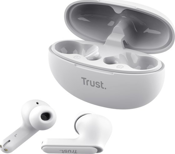 Kufje True Wireless Trust Yavi, Bluetooth, ENC, të bardha