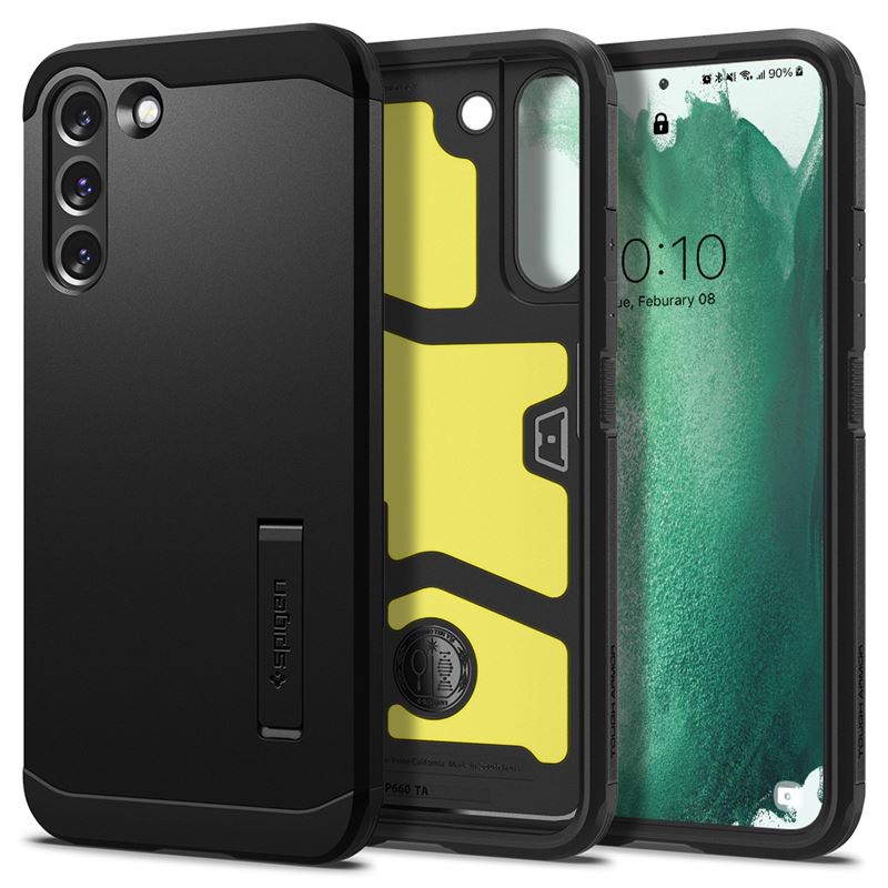 Mbështjellës për Samsung Galaxy S22+ Spigen Tough Armor, i zi