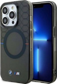 Mbulesë telefoni BMW Pattern MagSafe, për iPhone 14 Pro Max, gri